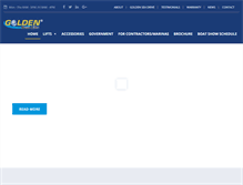 Tablet Screenshot of goldenboatlifts.com
